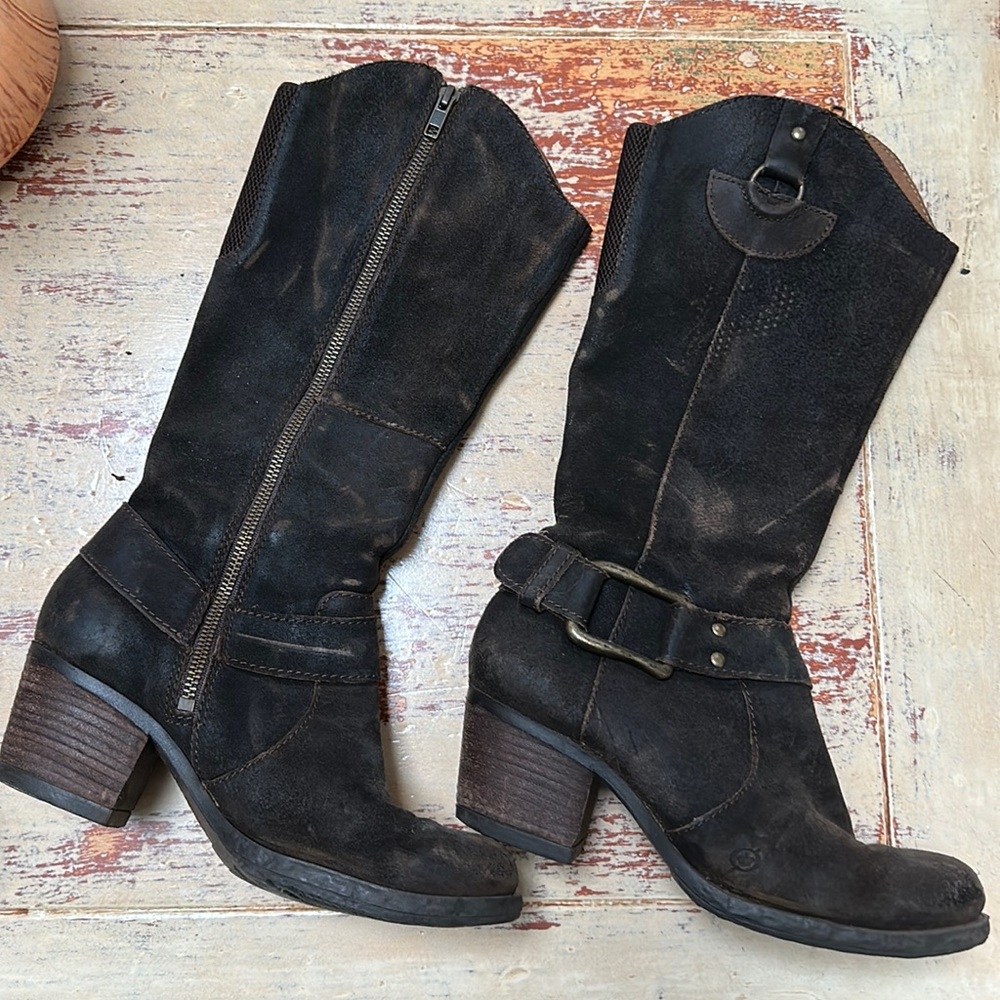 Born brown leather boots